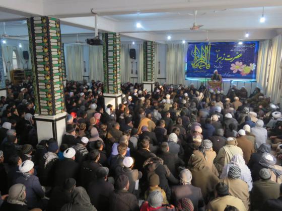 برگزاری مراسم جشن فاطمی درمسجدجامع مرکز فقهی ائمه اطهارکابل